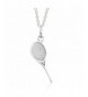 Sterling Silver Tennis Pendant Necklace