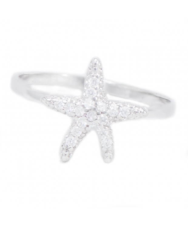 Starfish Pave Sterling Silver Star