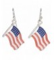 American Patriotic Dangle Earrings Enamel