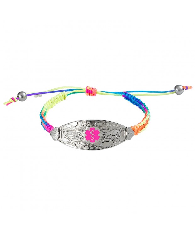 Divoti Engraved Rainbow Macrame Bracelet