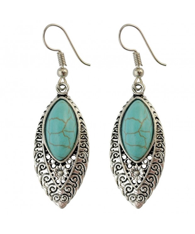 Hoxekle Vintage Bohemian Turquoise Earrings