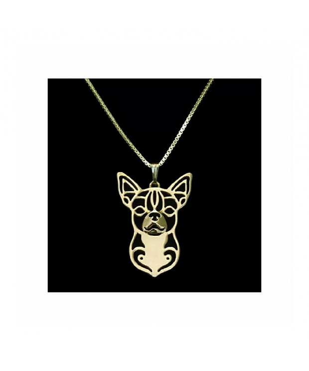 MMBD 0 Chihuahua Necklace Gold Tone