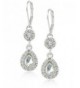 Napier Effect Silver Tone Crystal Earrings