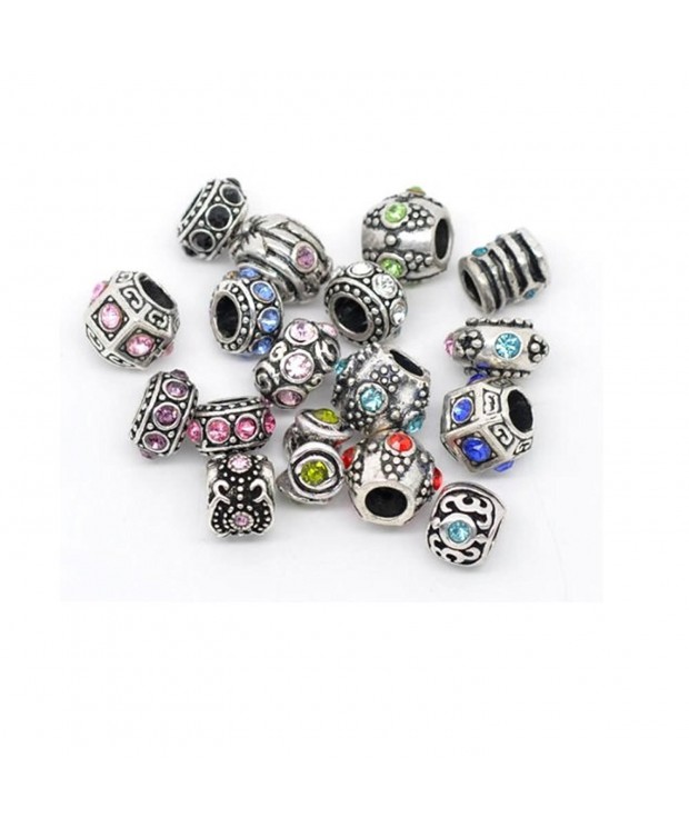 Assorted Rhinestone Bead Charm Spacers