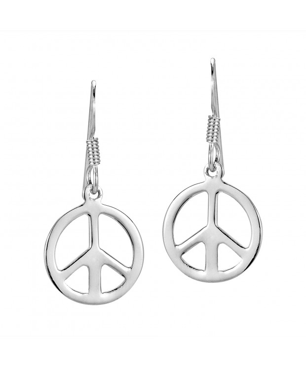 Peace Sterling Silver Dangle Earrings