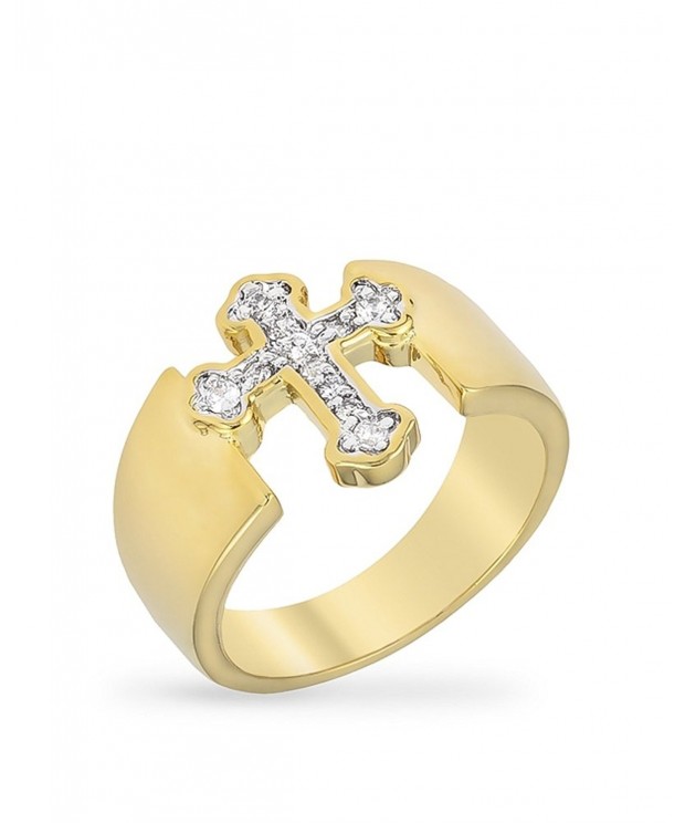 Collection Two tone Finish Cross Ring