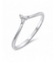 Unique Womens Zirconia Sterling Triangle