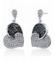 Spectacular Tilted Sterling Rhodium Earrings