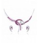 Alilang Fuchsia Artistic Swarovski Necklace