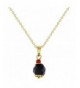 Protection Simulated Azabache Pendant Necklace