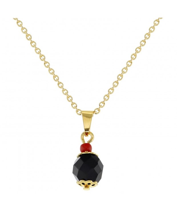 Protection Simulated Azabache Pendant Necklace