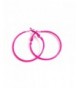 Pink Hoop Earrings Simple Thin