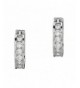 Sterling Silver Channel set Zirconia Earrings