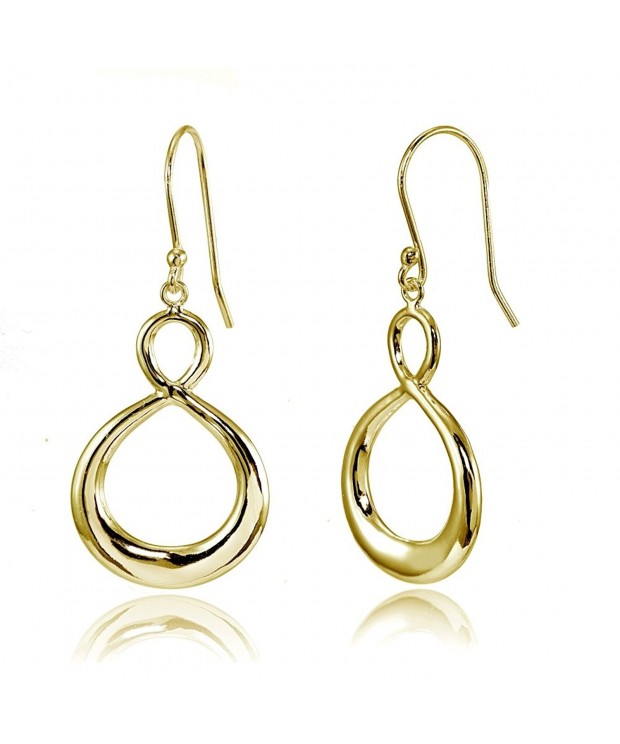 Yellow Flashed Sterling Infinity Earrings