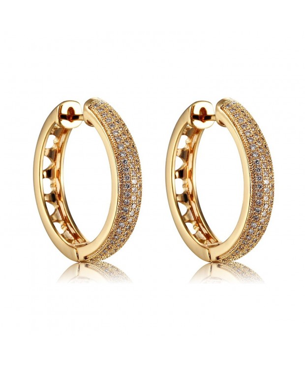 Plated Zirconia Earrings Hollow Richapex