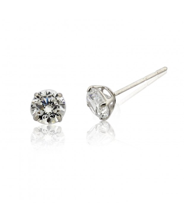 Round Clear Cubic Zirconia Earrings