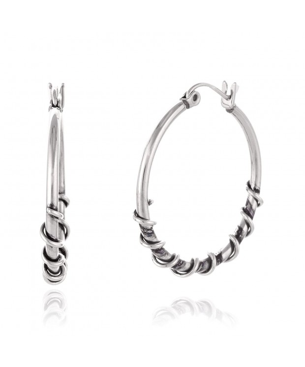 Spiral Design Unique Earrings Silver