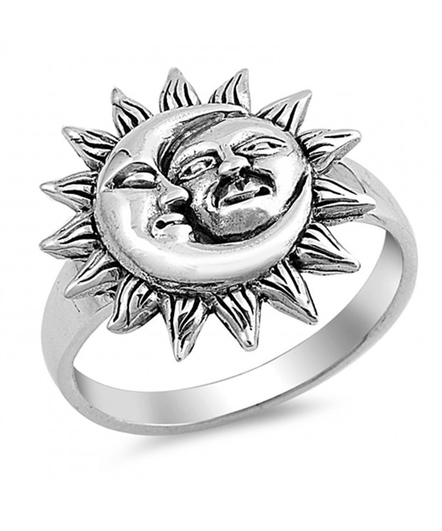 Moon Universe Faces Sterling Silver