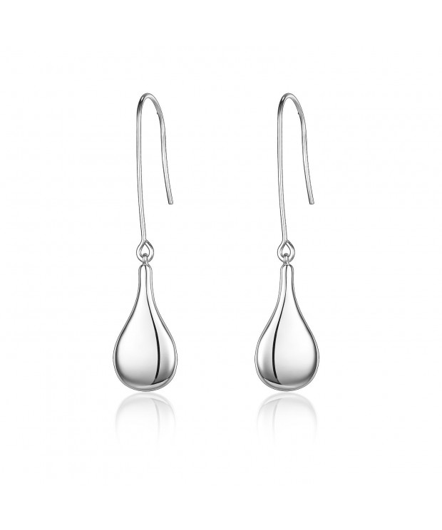 Mirror Surfaced Silver Teardrop Earrings