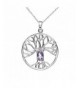 Sterling Amethyst Trinity Pendant Necklace