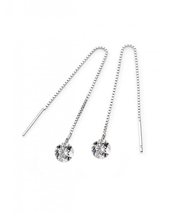 Ghome Sterling Threader Earrings Sparkling