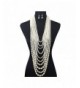 Multi Strand Simulated Statement Necklace Earrings
