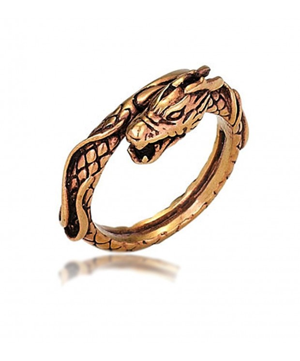 Oxidized Copper Dragon Ring Size