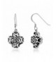 Sterling Silver Filigree Shamrock Earrings