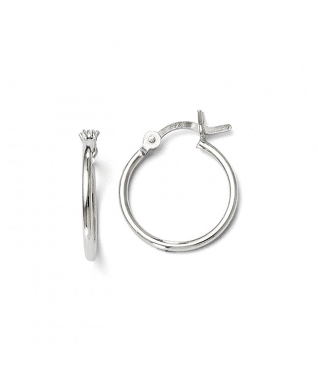 1 25mm Polished Sterling Silver Earrings