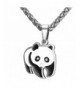 Women Girls Panda Pendant Necklace