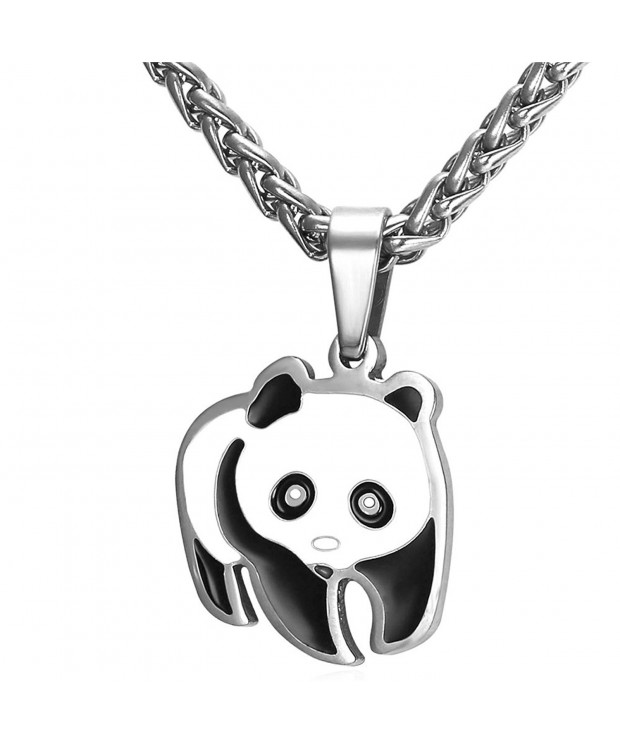 Women Girls Panda Pendant Necklace