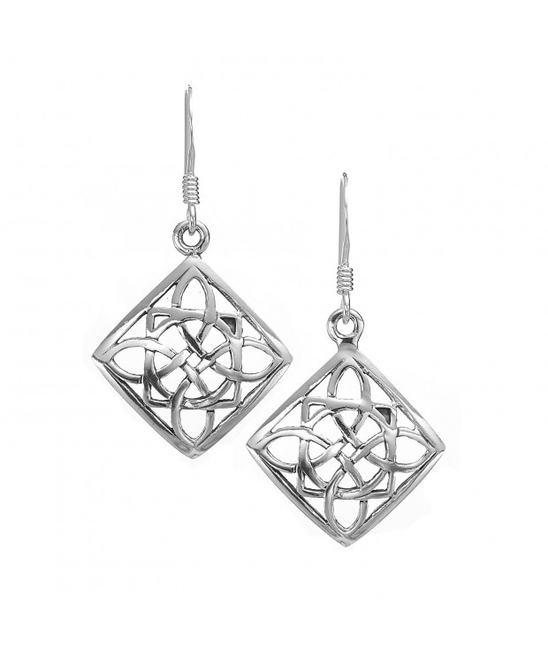 Oxidized Sterling Silver Square Earrings