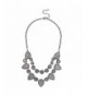 Lux Accessories Silvertone Statement Necklace