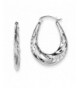 Sterling Silver Diamond cut Scalloped Earrings