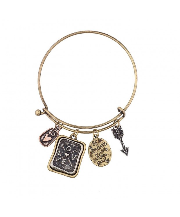 Lux Accessories Inspirational Bangle Bracelet