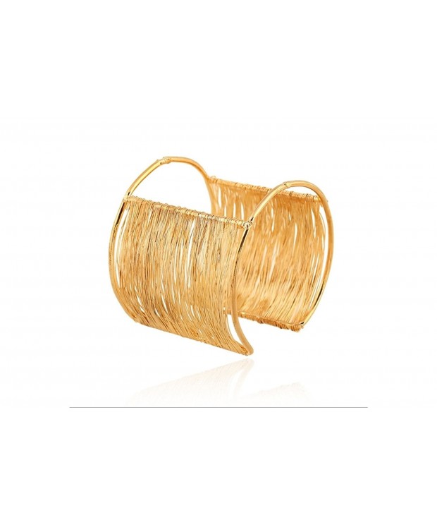 Gold Plated Wire Coil Bracelet