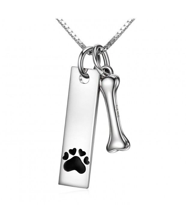 Sterling Silver Pendant Necklace Engraved