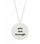 You Enough Silver Disc Necklace