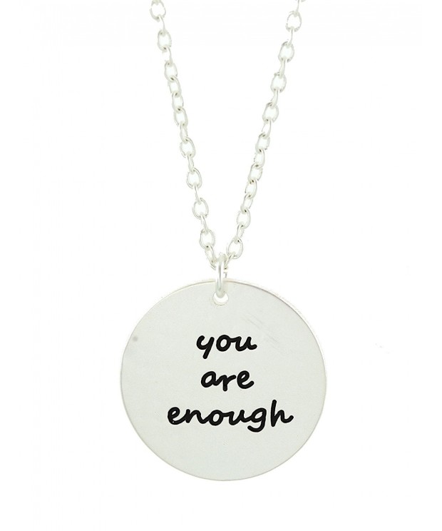 You Enough Silver Disc Necklace