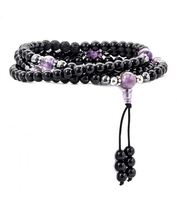 Mala Beads Gemstones Meditation Multilayer