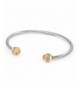 Faceted Zirconia Twisted Bangle Champagne
