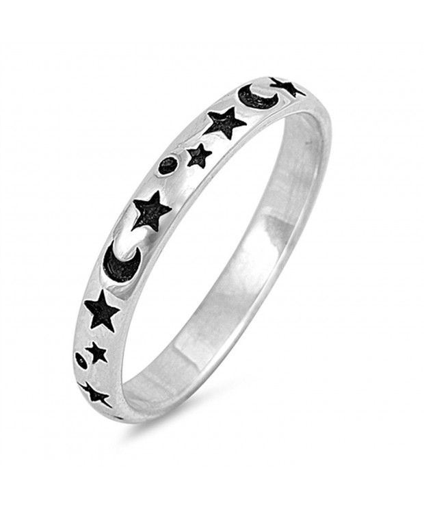 Moon Star Fashion Sterling Silver