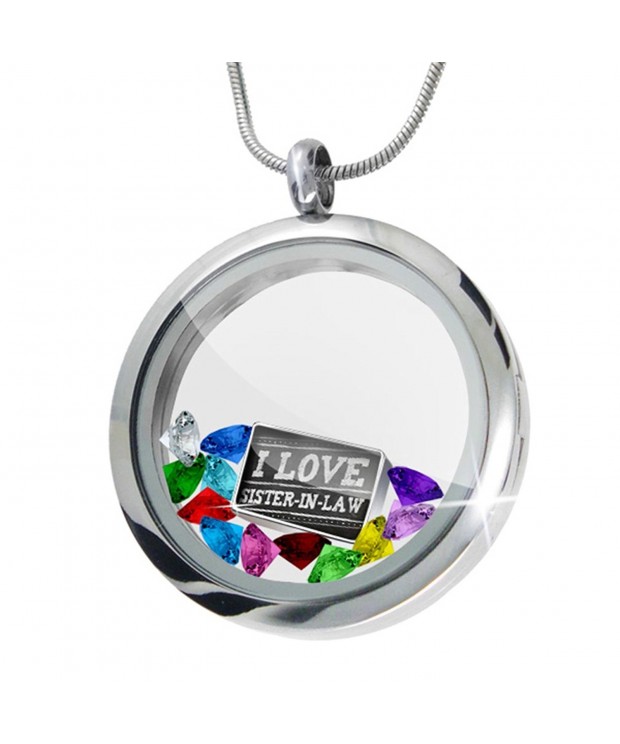 Floating Locket Chalkboard Sister Crystals