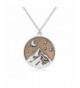 SENFAI Mountain Pendant Necklace Climbing