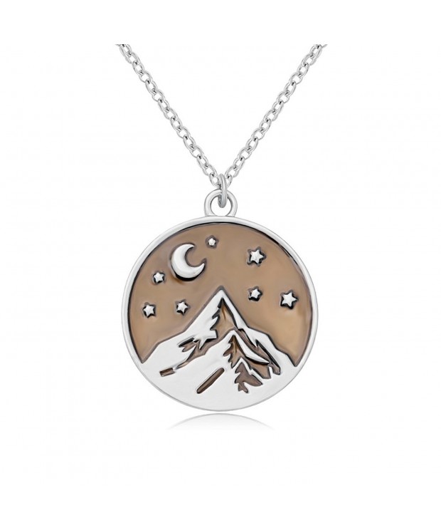 SENFAI Mountain Pendant Necklace Climbing