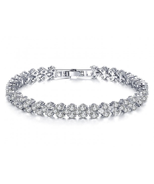 Geerier Rhinestone Stretch Bracelet Genuine