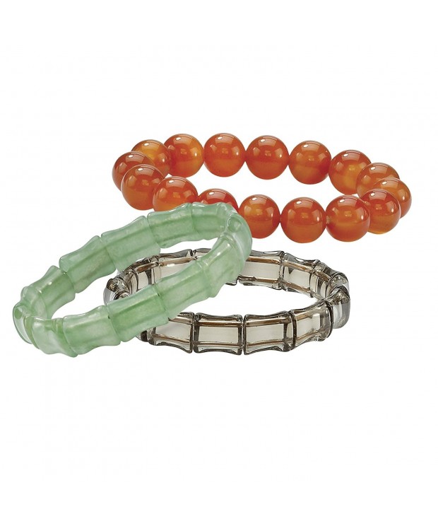 Genuine Multi color Agate Stretch Bracelet
