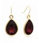 Pear Shape Merlot Crystal Earrings