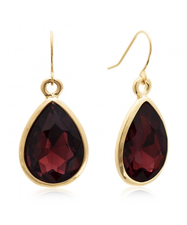 Pear Shape Merlot Crystal Earrings