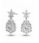 Caperci Sterling Zirconia Teardrop Earrings